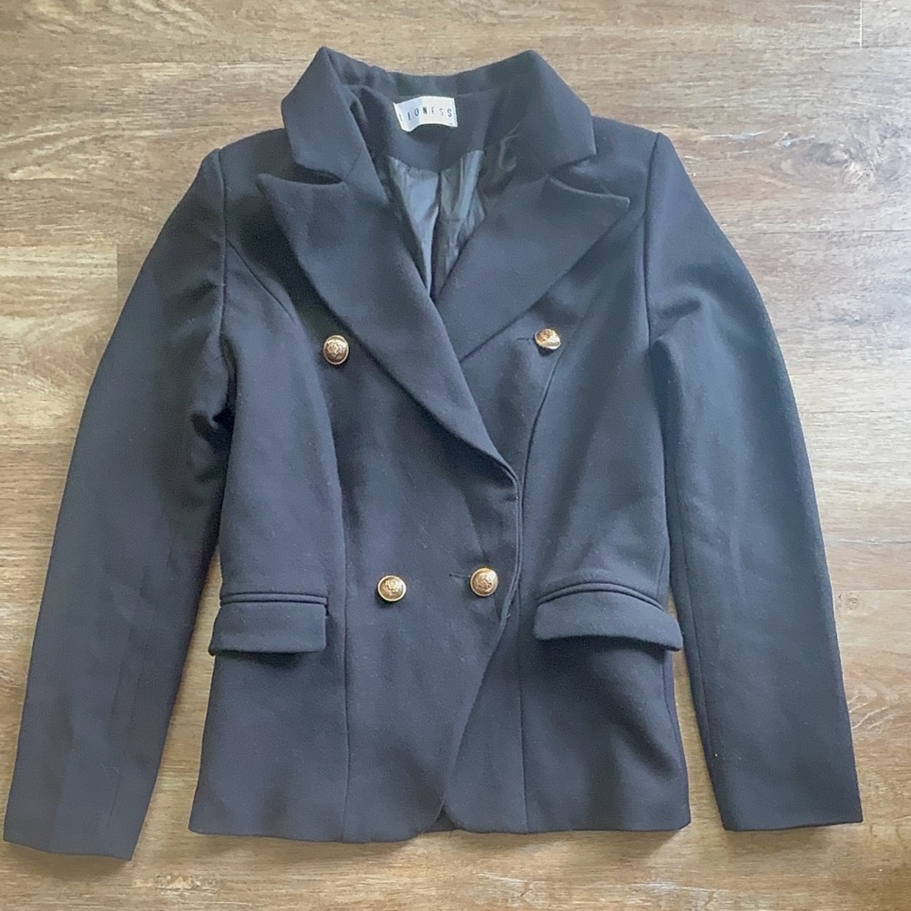 LIONESS Womens Size M Black Blazer Jacket